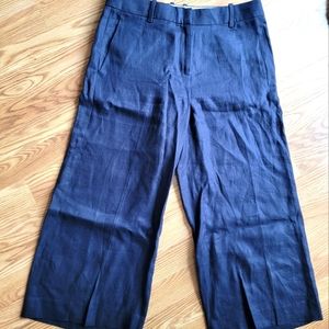 J. Crew Linen Cropped Wide Leg Pants 6